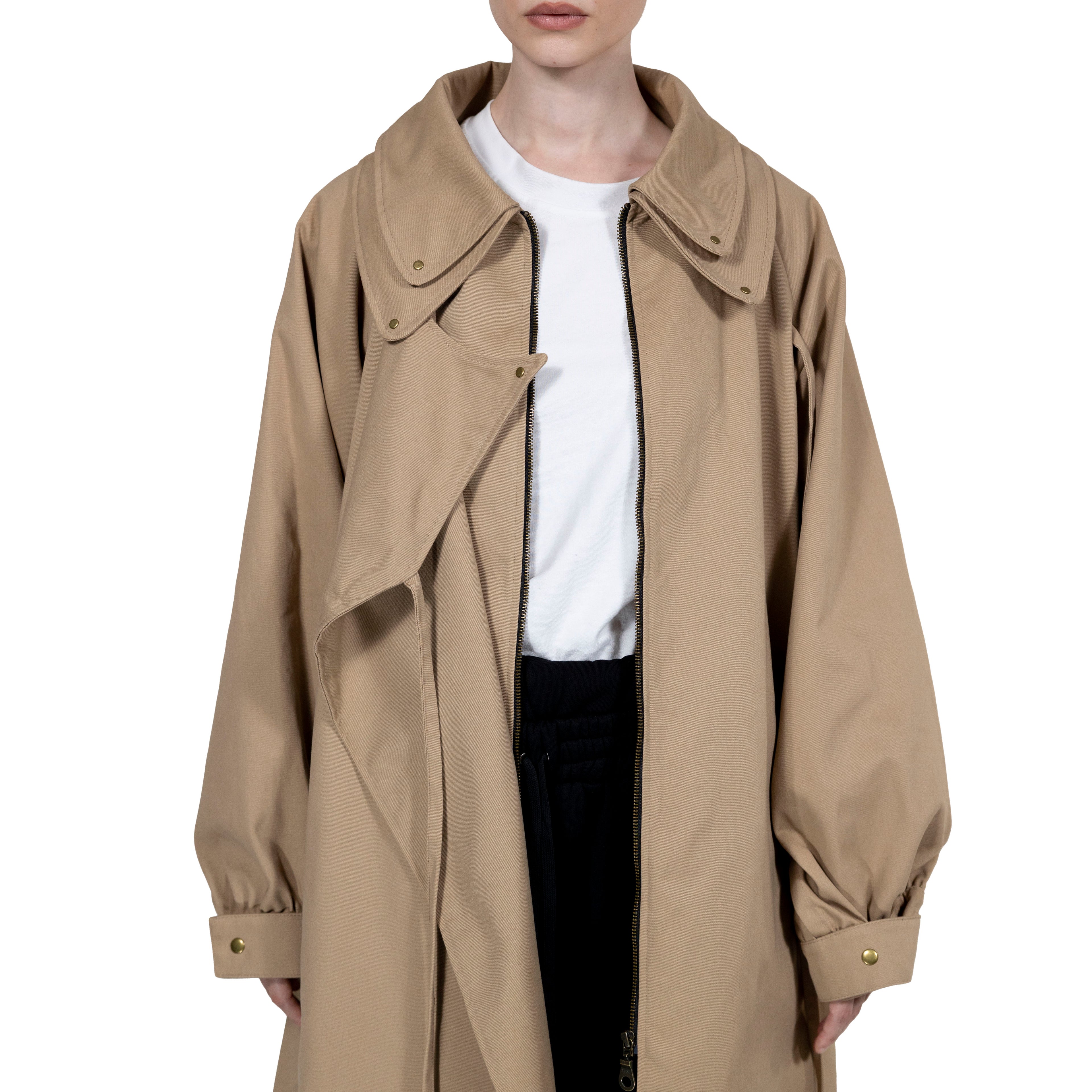 BEIGE TRENCH COAT - "THE BED".