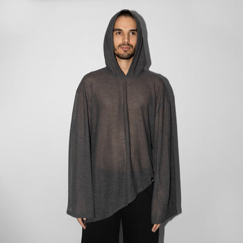 GRAY HOODED JERSEY