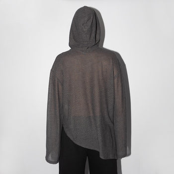 GRAY HOODED JERSEY