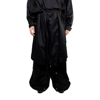 BLACK TRENCH COAT - "THE BED".