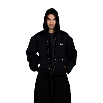 AILE CRYSTALS ZIPPER HOODIE - "THE BED".