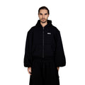 sudadera-negra-oversize-confeccion-galicia, artesanal AILE,Diseñada  para durar