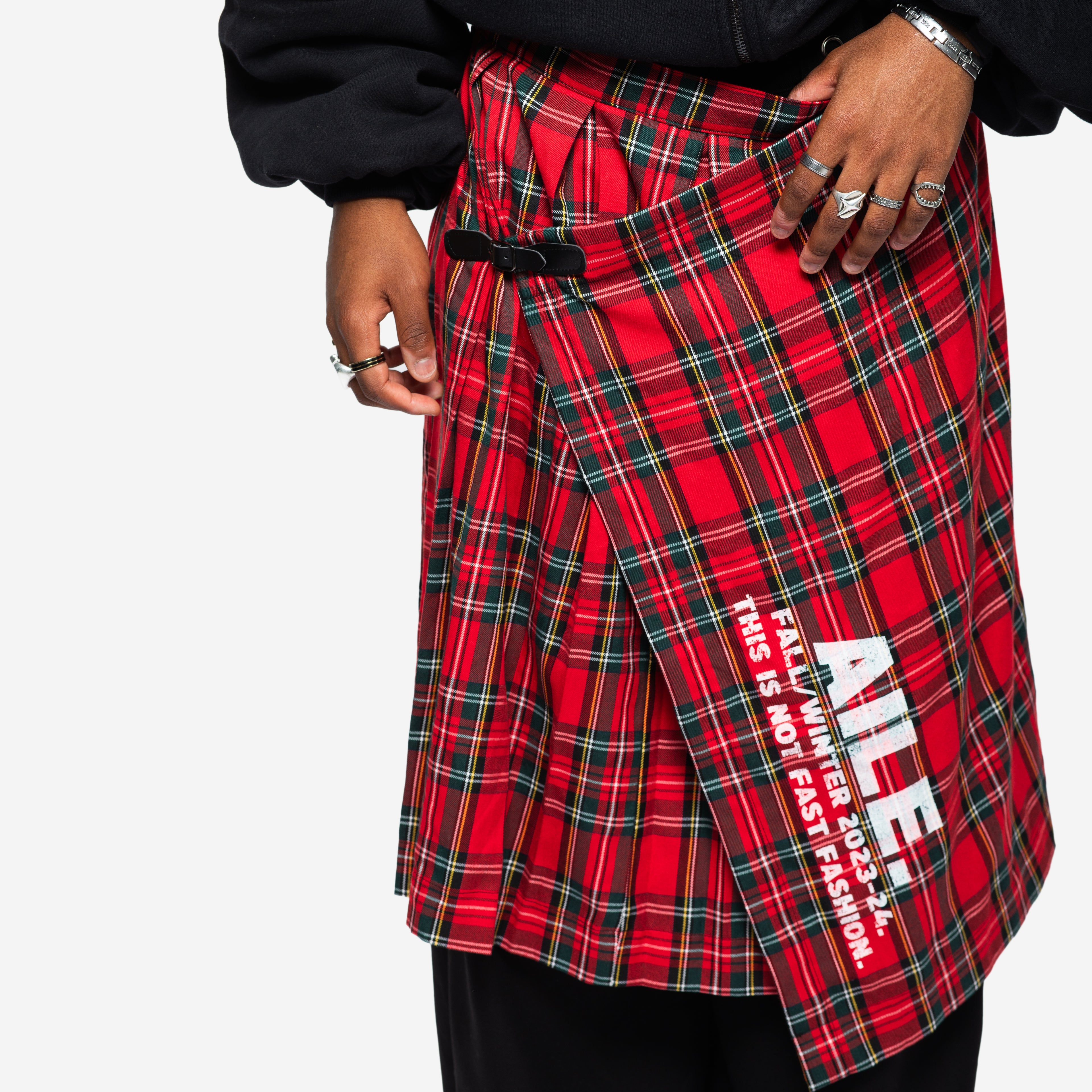 ASYMMETRIC SKIRT IN TARTAN - 1 YEAR ANNIVERSARY