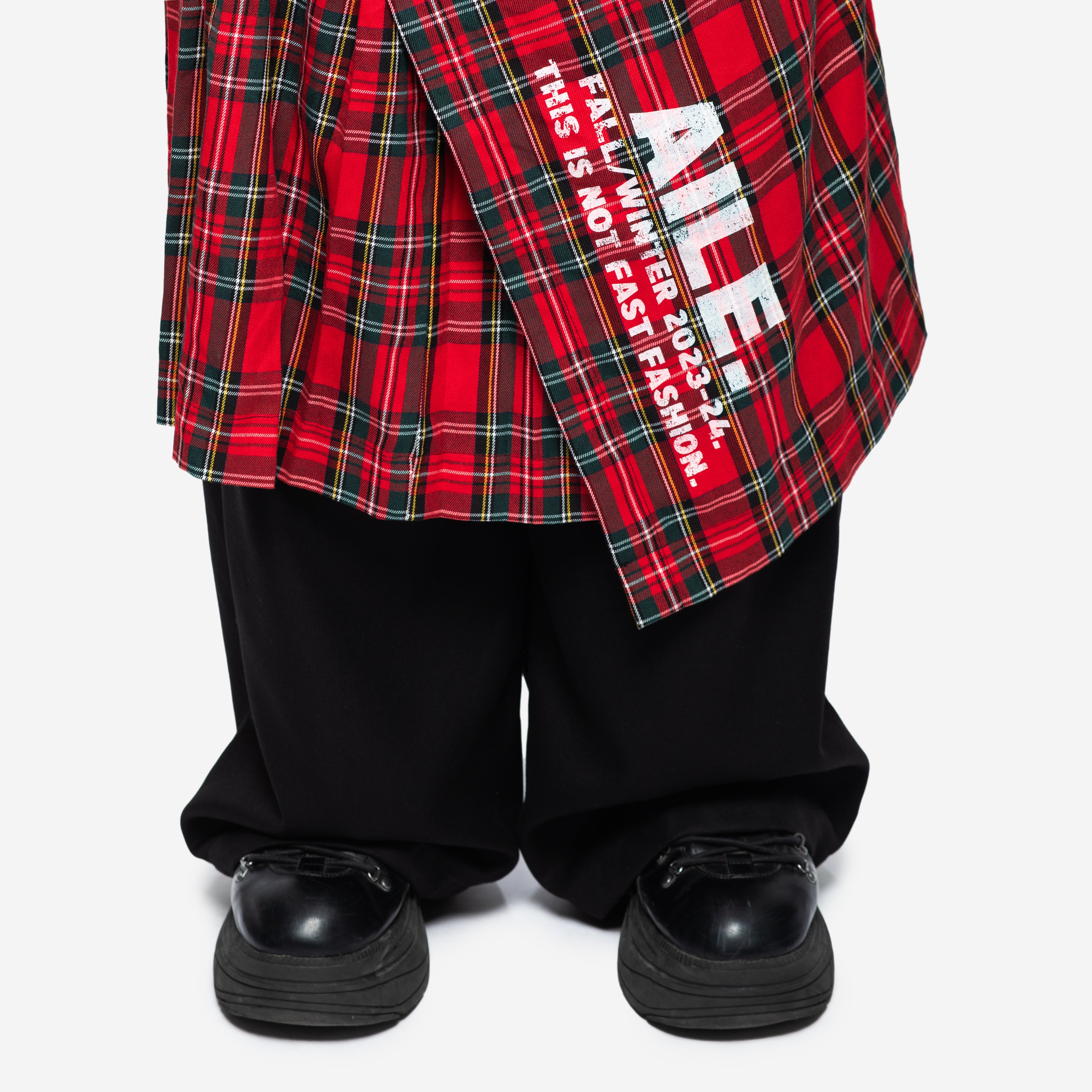 ASYMMETRIC SKIRT IN TARTAN - 1 YEAR ANNIVERSARY