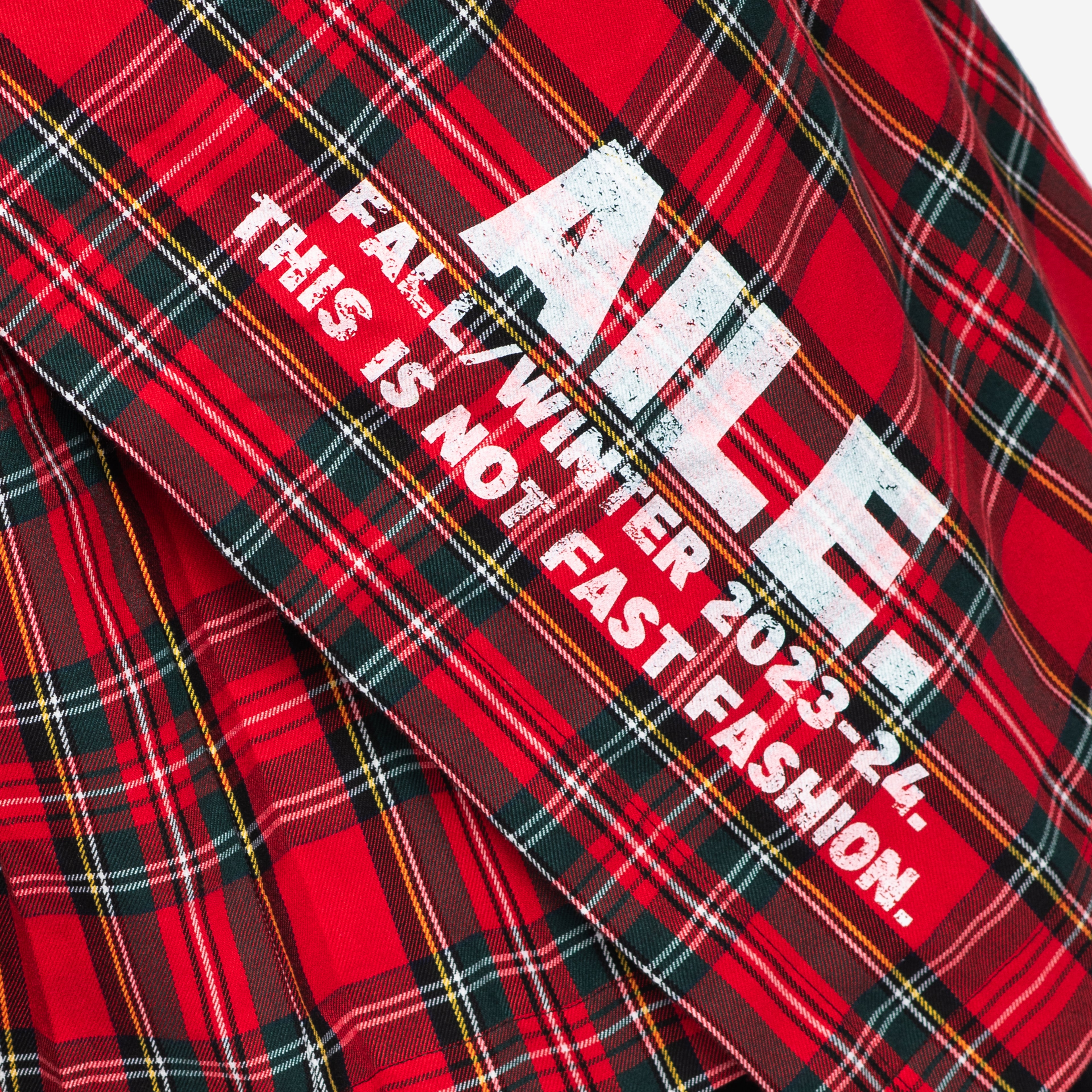 ASYMMETRIC SKIRT IN TARTAN - 1 YEAR ANNIVERSARY