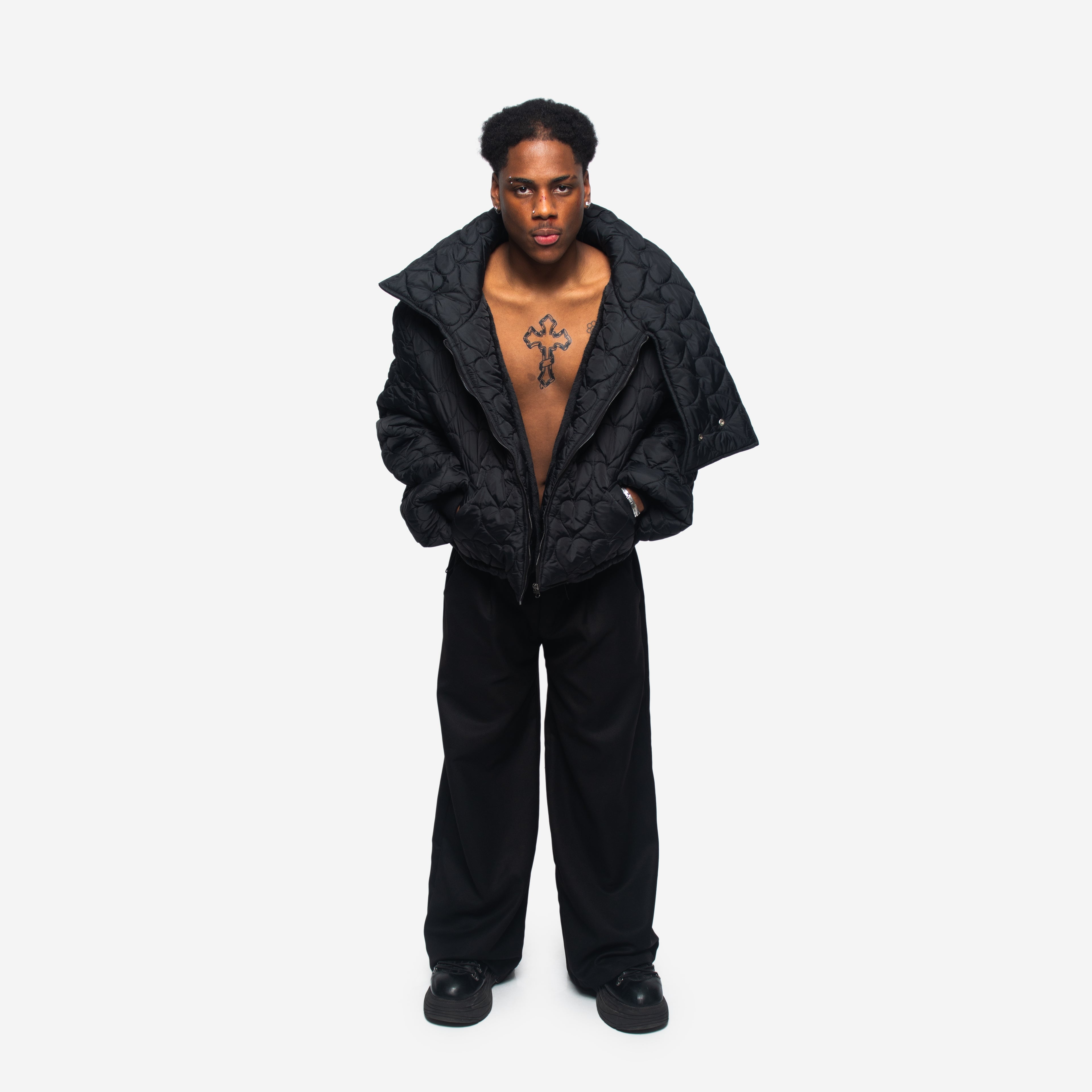 BLACK HEARTS PUFFER