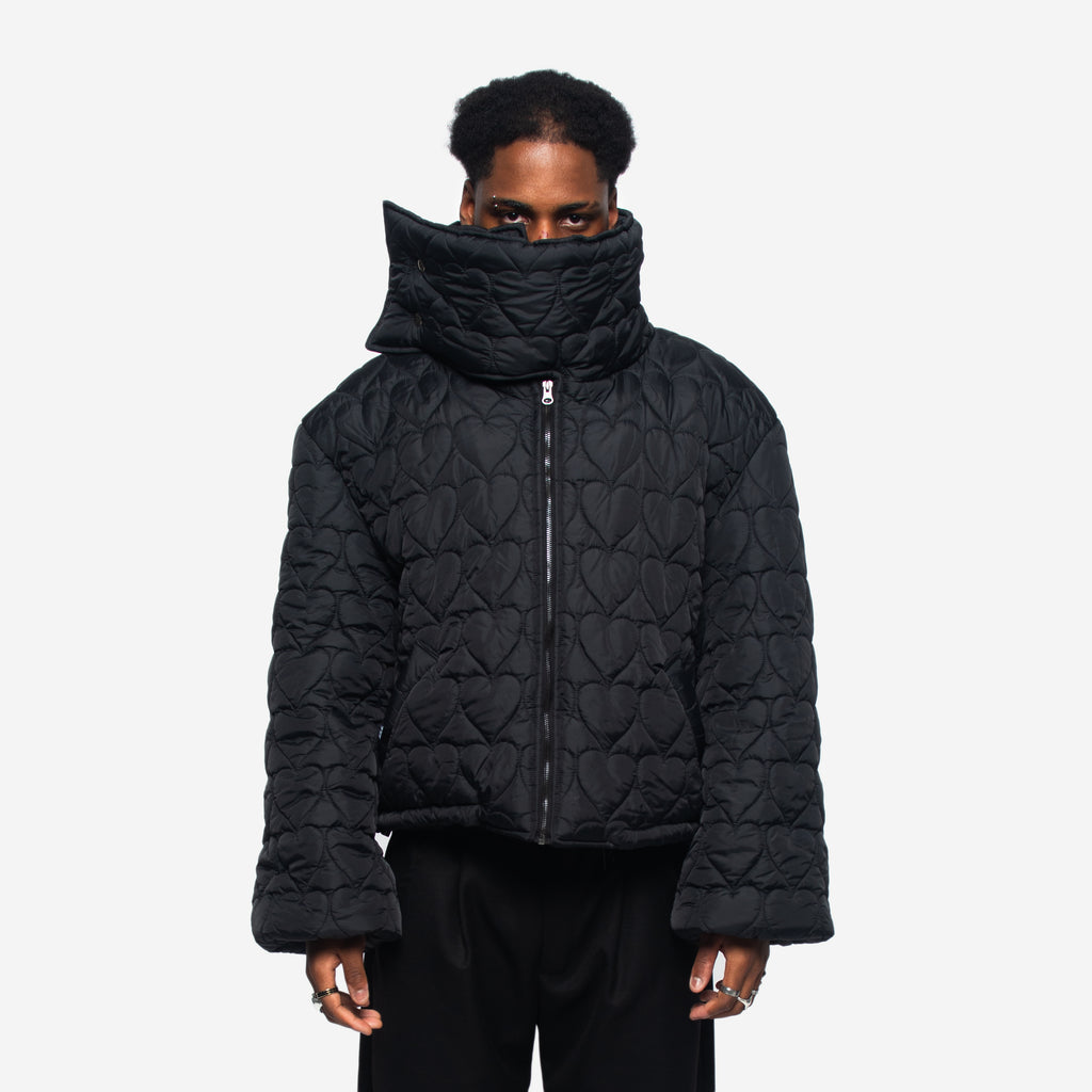 BLACK HEARTS PUFFER