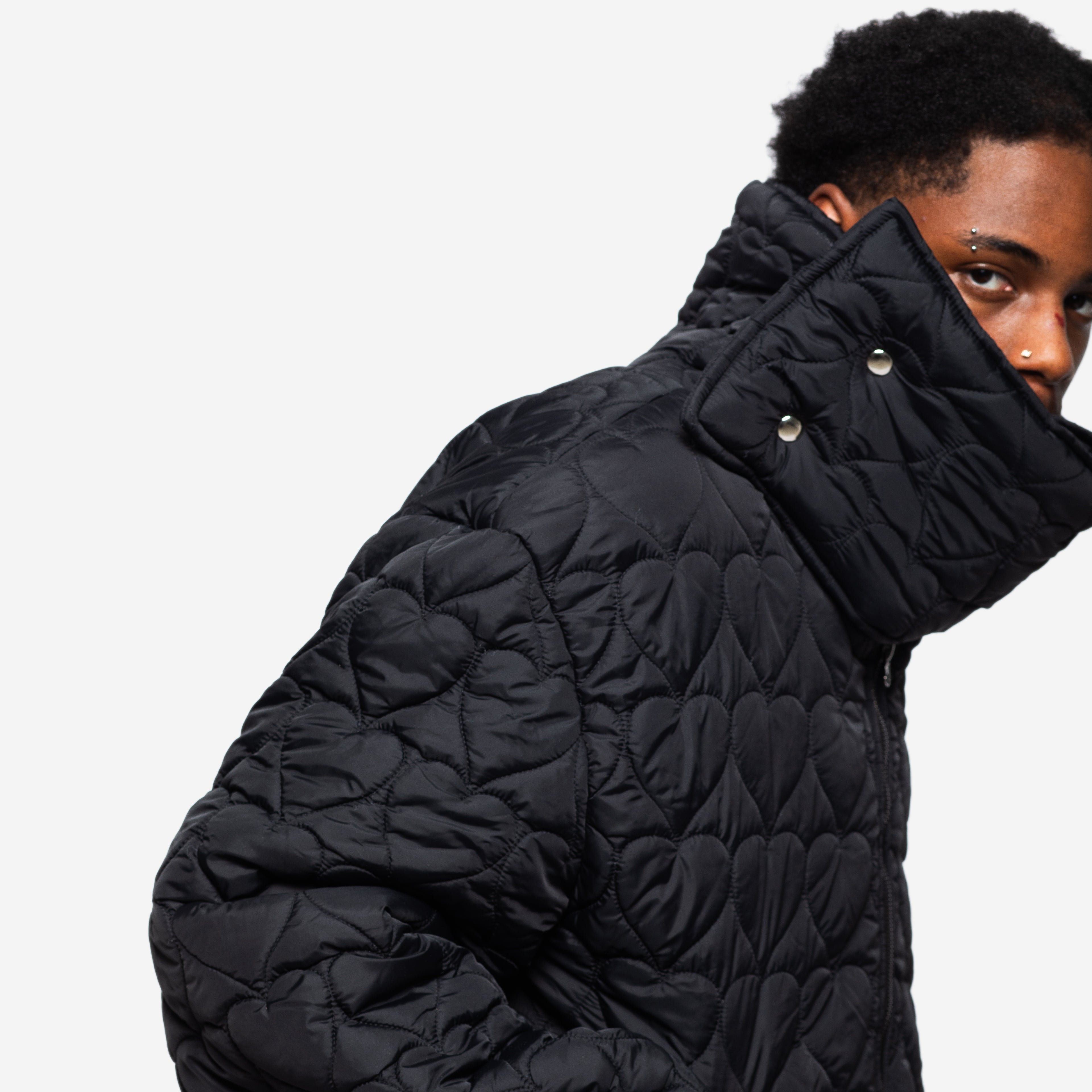 BLACK HEARTS PUFFER