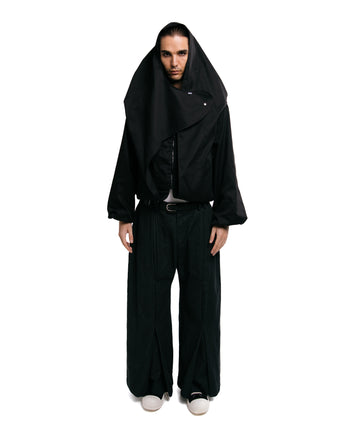 HOOD TWILL JACKET IN BLACK
