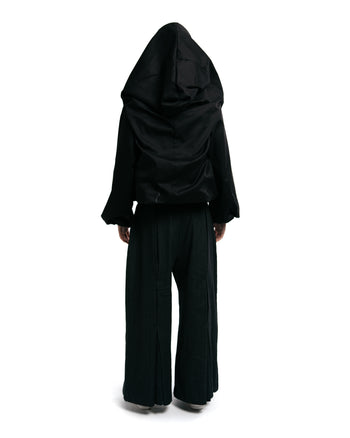 HOOD TWILL JACKET IN BLACK