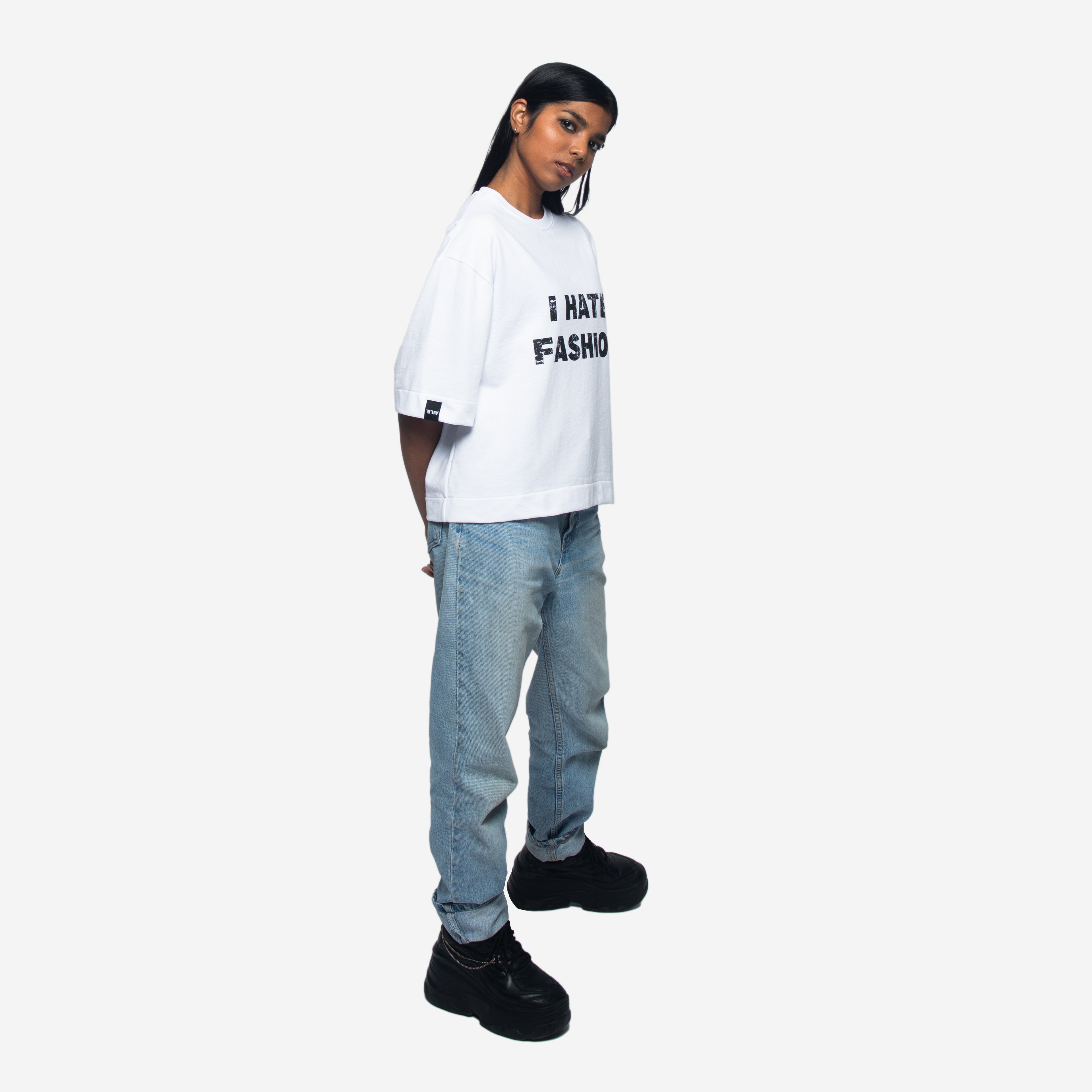 I HATE FASHION T-SHIRT IN WHITE