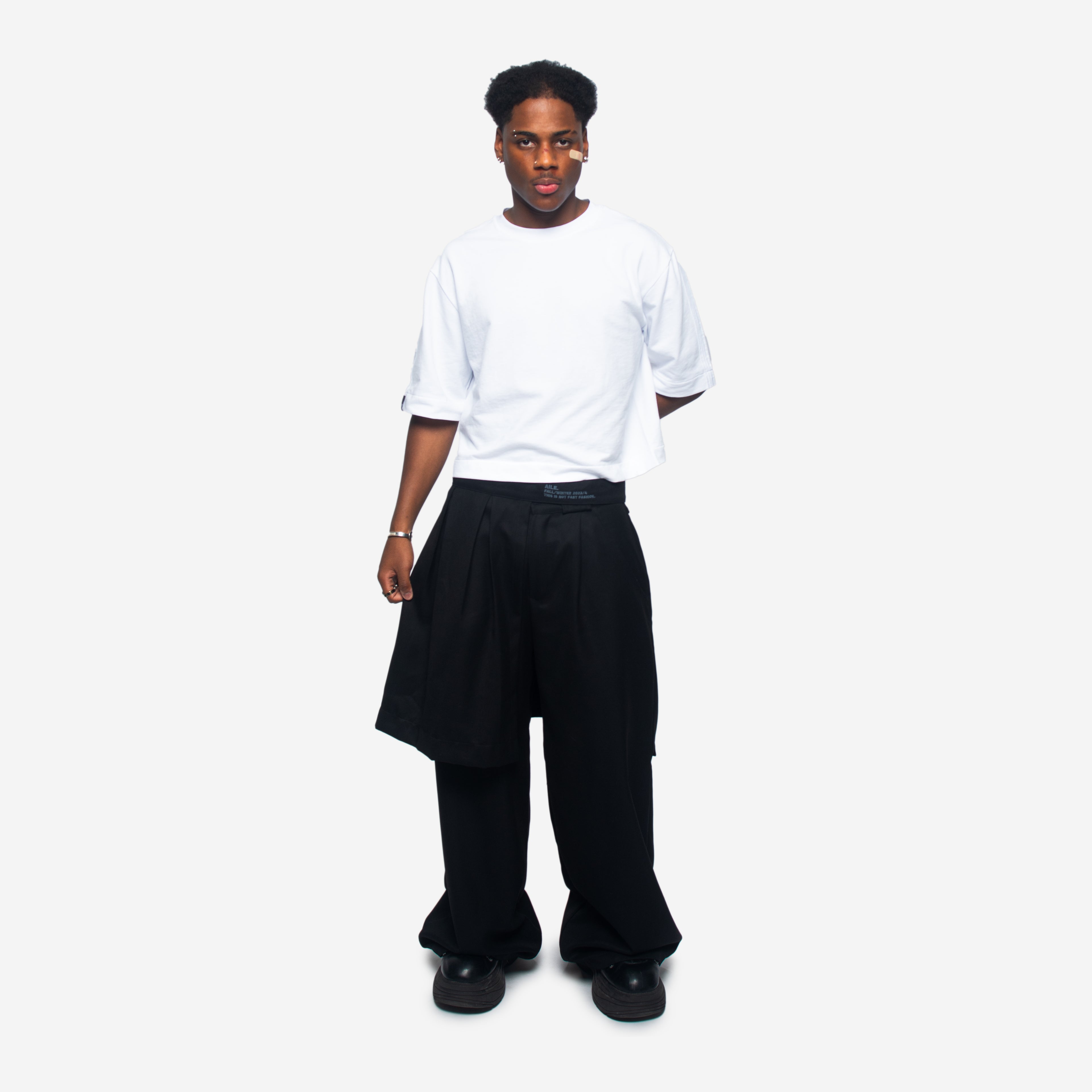 BLACK SUIT PANTS+SKIRT