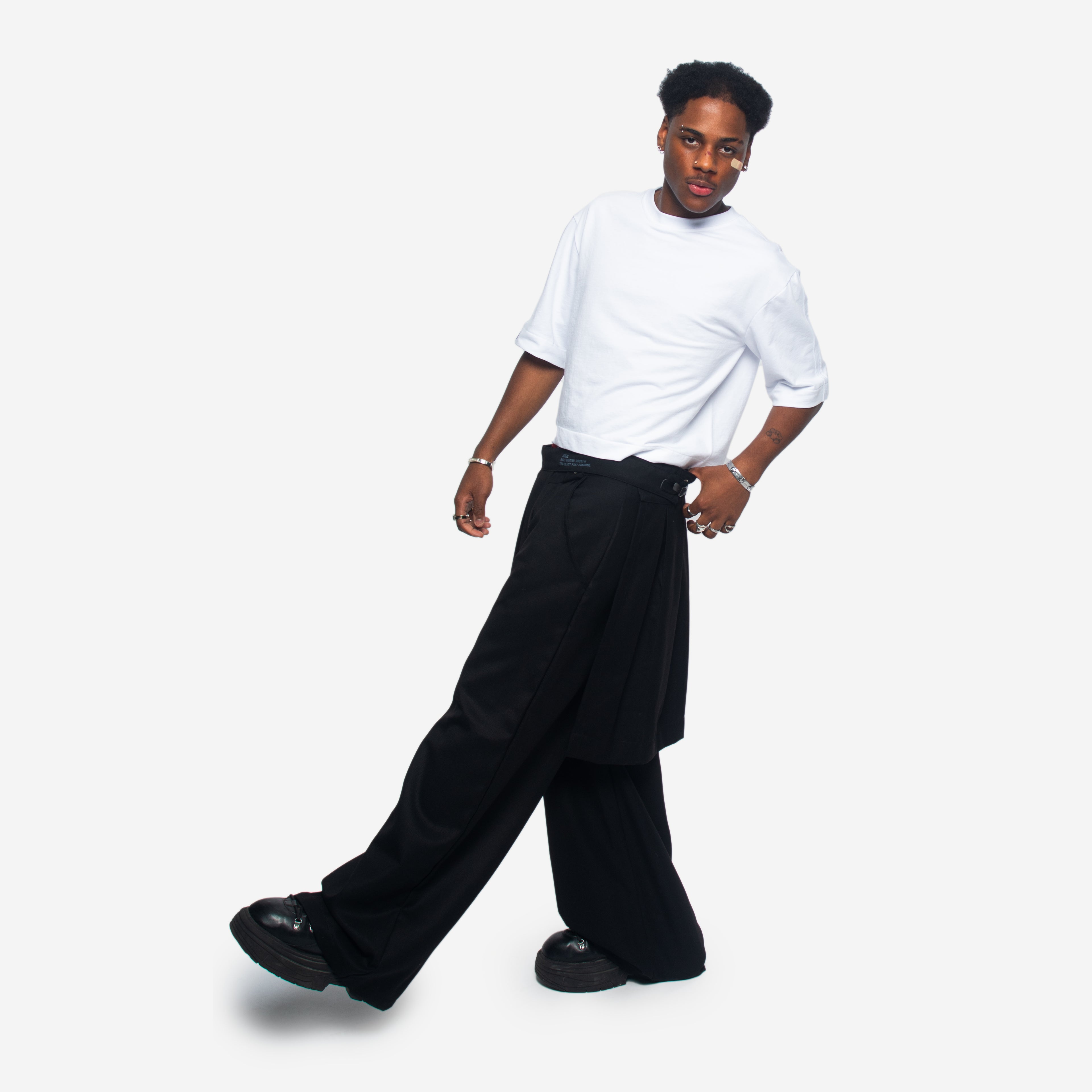 BLACK SUIT PANTS+SKIRT