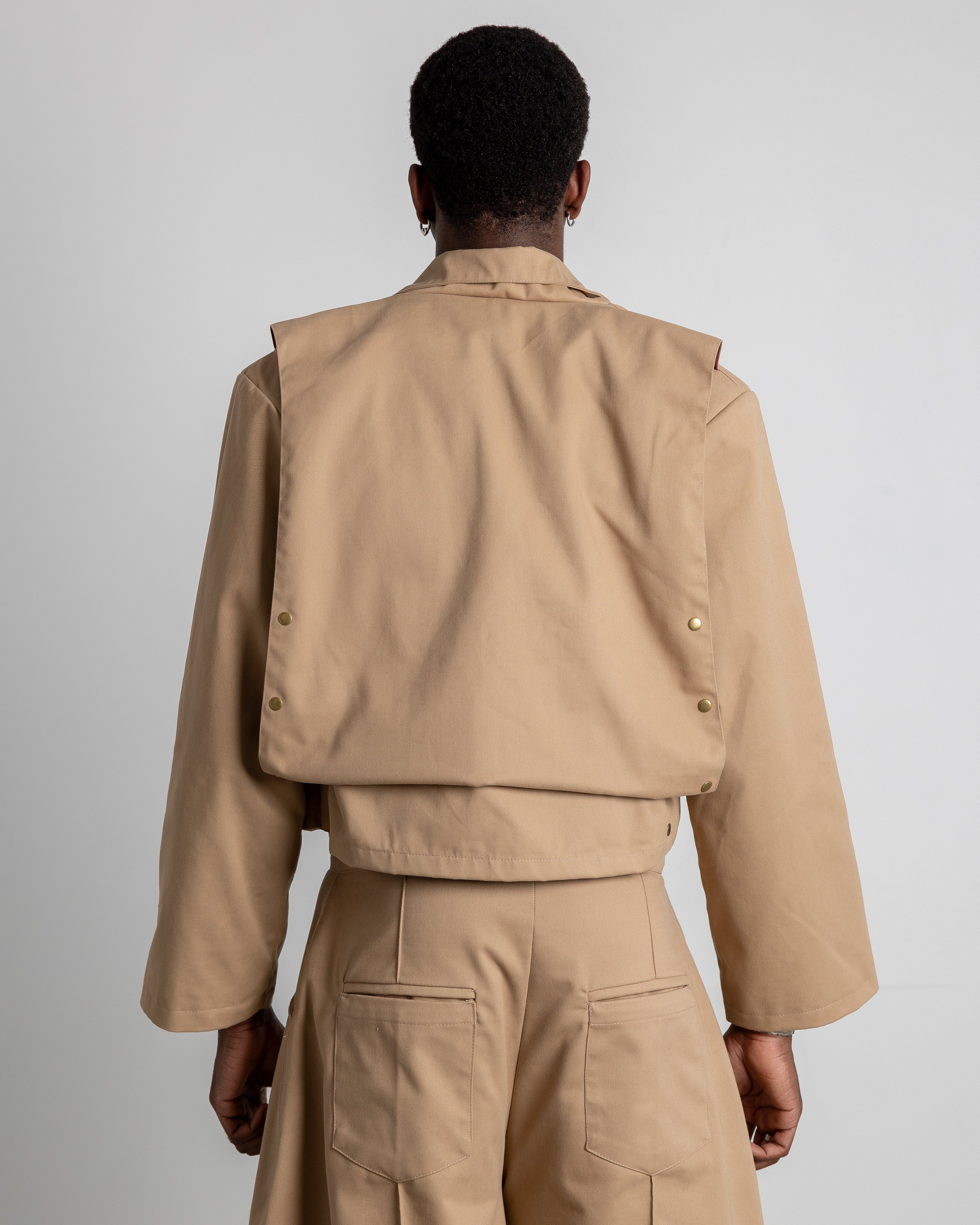 BEIGE TWILL BLAZER