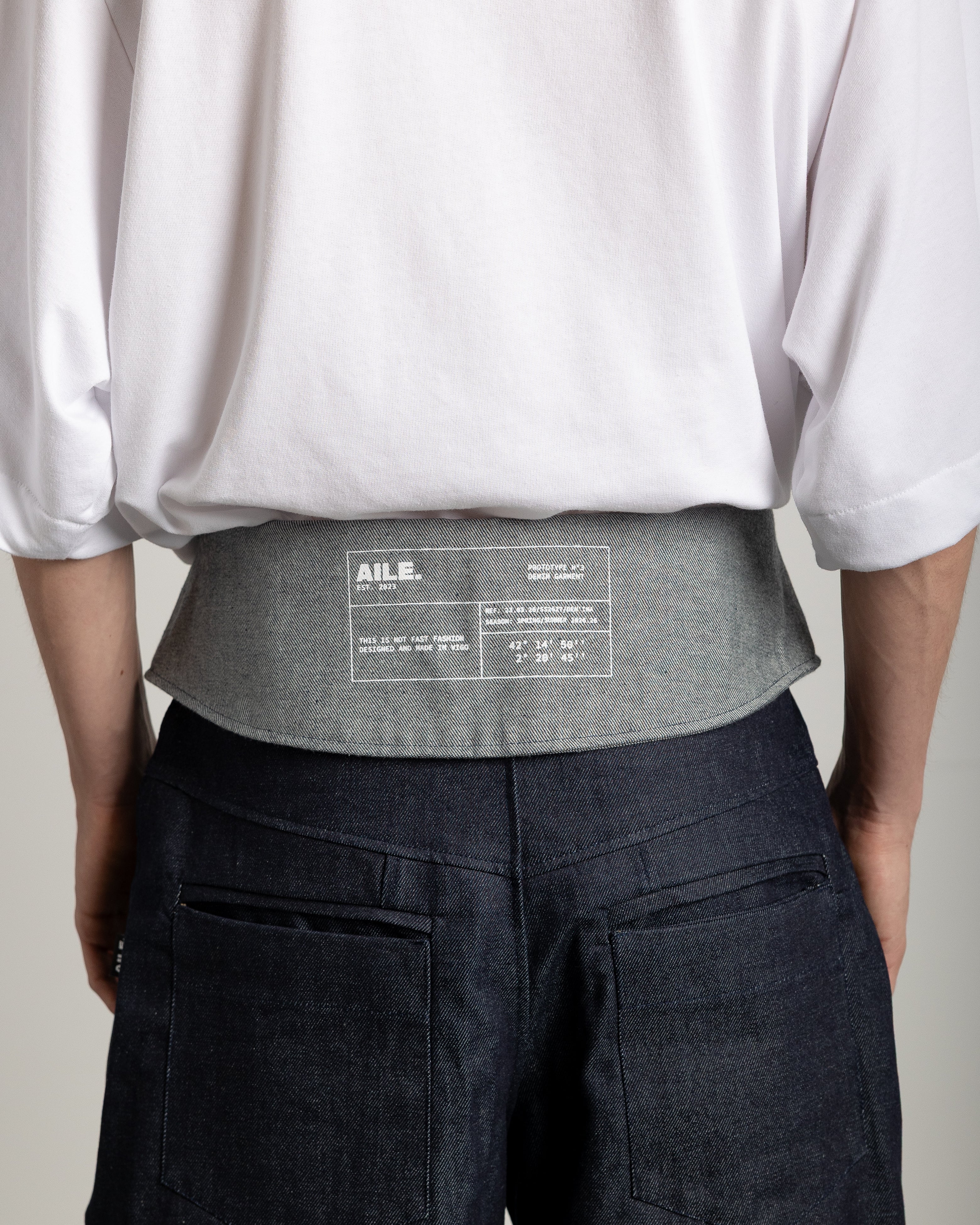RAW DENIM LAYERED PANTS