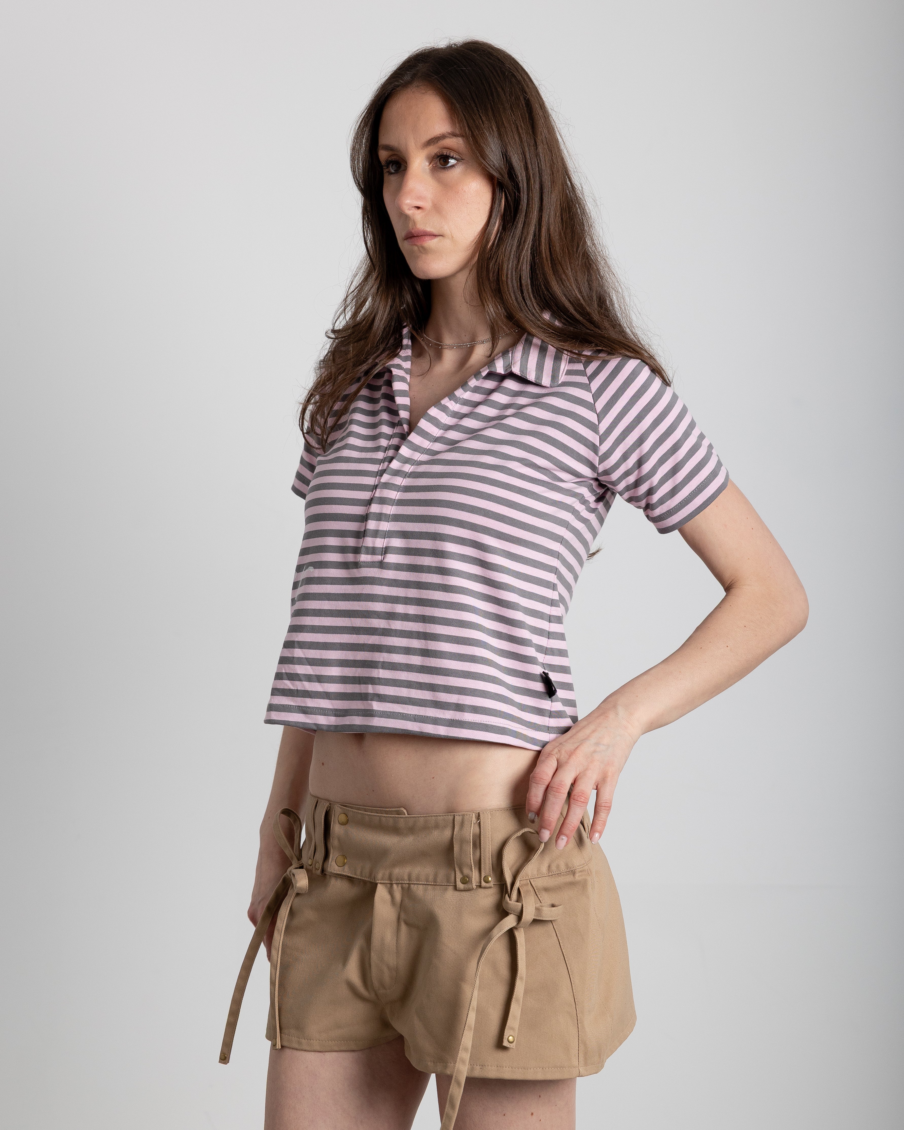 RANGLAN DOUBLE STRIPED POLO