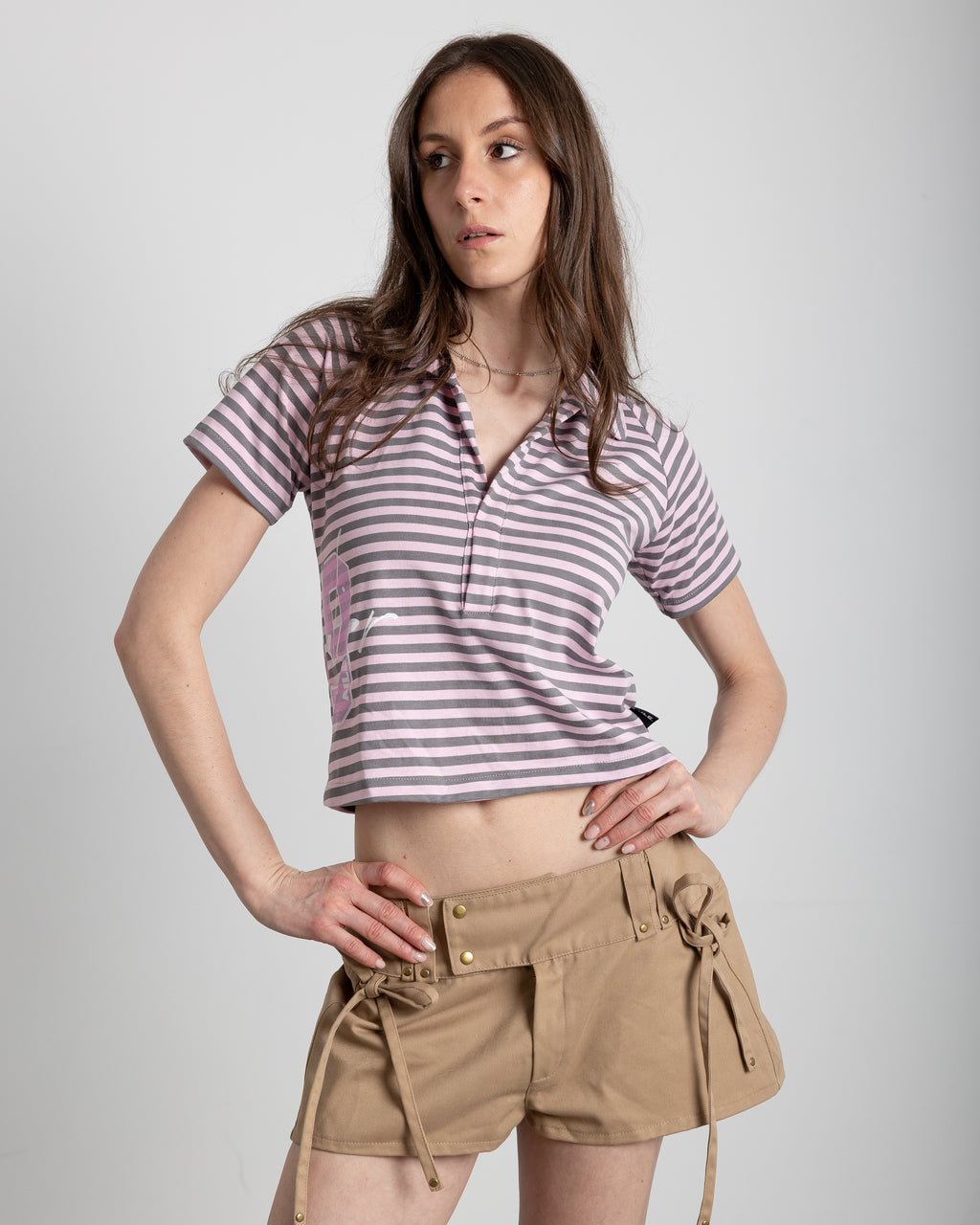 RANGLAN DOUBLE STRIPED POLO