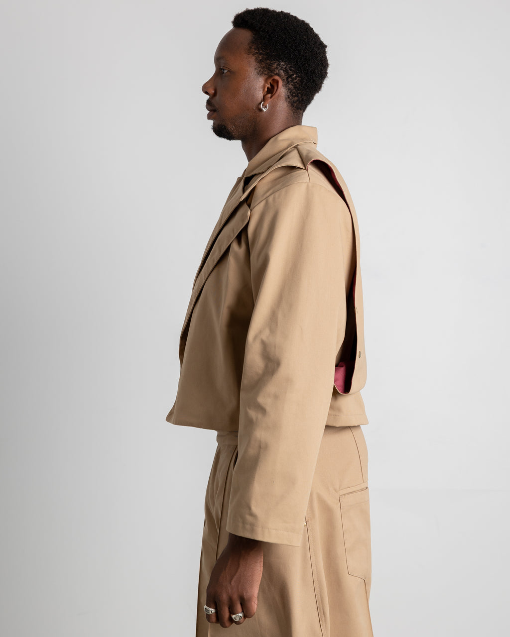 BEIGE TWILL BLAZER