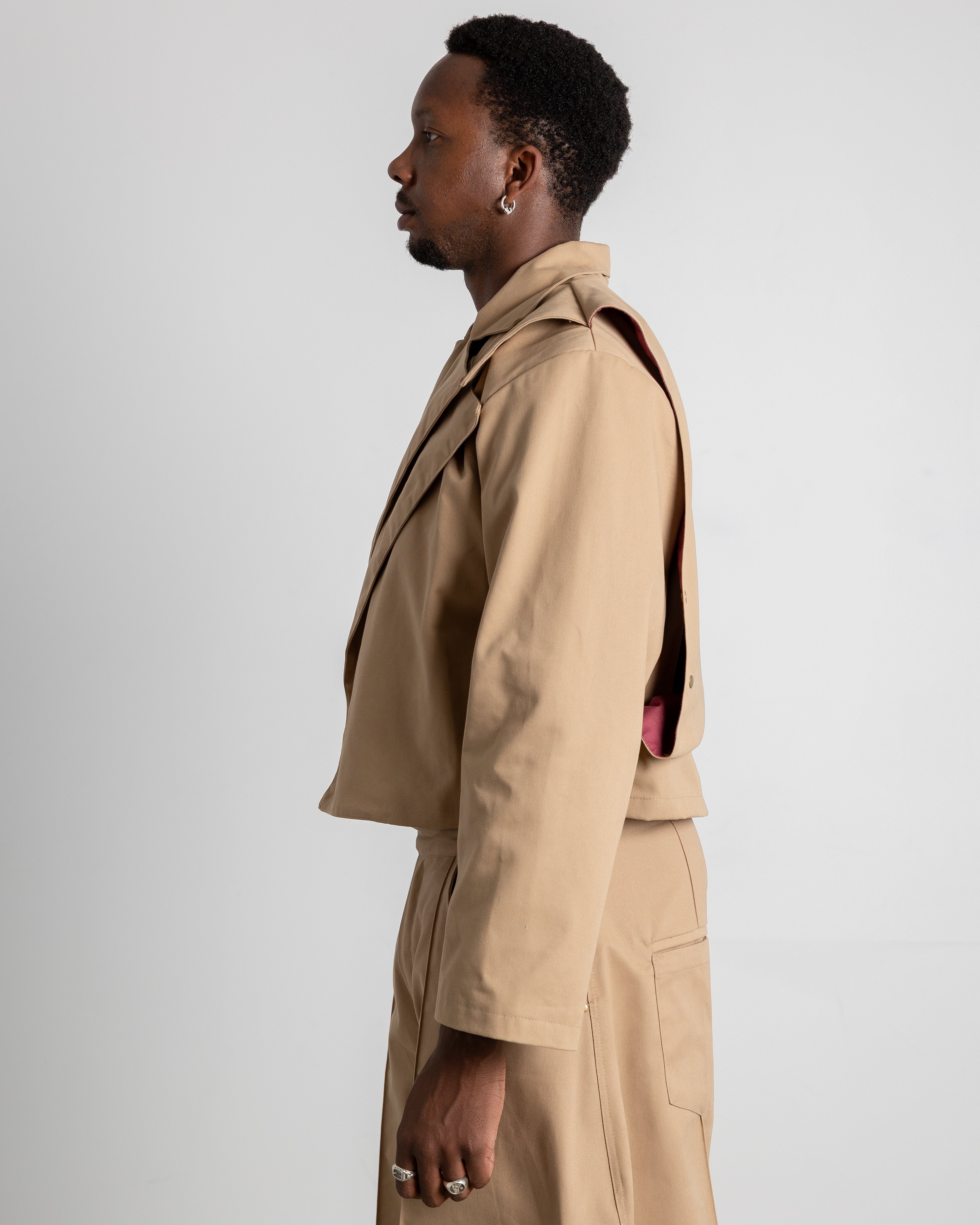 BEIGE TWILL BLAZER